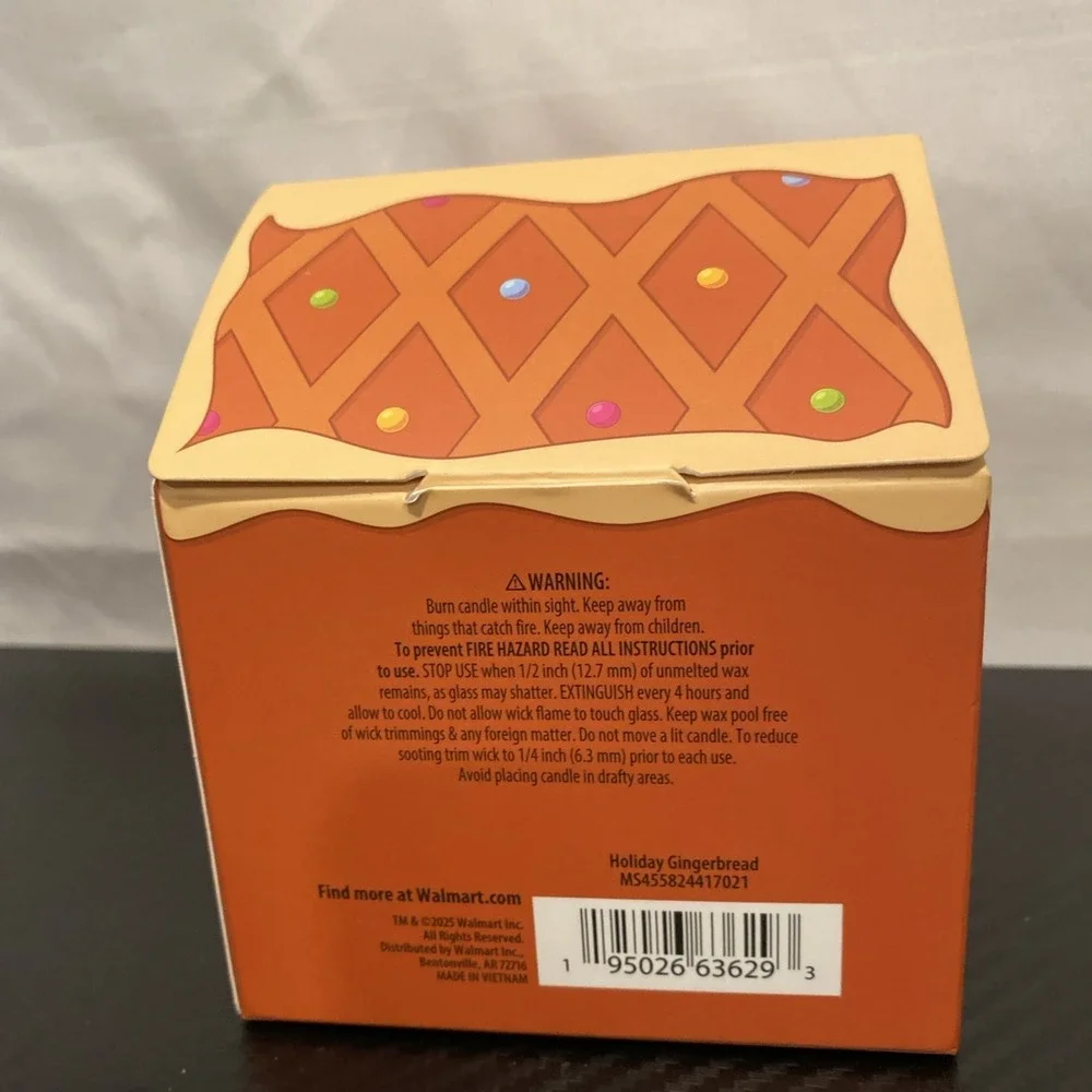 2x‎ Mainstays Holiday Gingerbread Candle 5.1oz 1 Wick